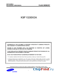 Datasheet K9F1G08R0A-J manufacturer Samsung