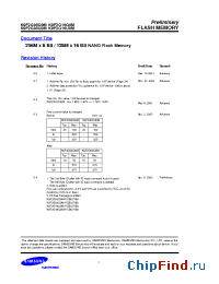 Datasheet K9F2G16Q0M-PCB0 производства Samsung