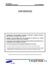 Datasheet K9F5608D0D-FCB0 manufacturer Samsung