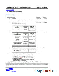 Datasheet K9F6408U0A-TCB0 manufacturer Samsung