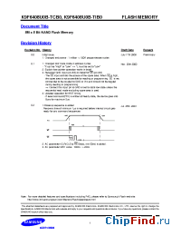 Datasheet K9F6408U0B производства Samsung