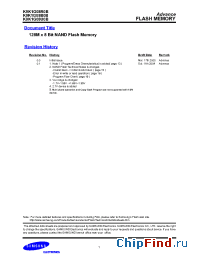 Datasheet K9K1G08B0B manufacturer Samsung