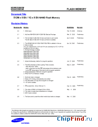 Datasheet K9K4G08U0M-Y,P manufacturer Samsung