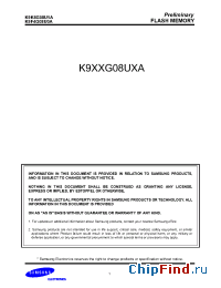 Datasheet K9XXG08UXA manufacturer Samsung