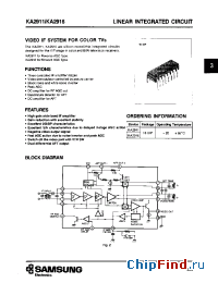 Datasheet KA2916 manufacturer Samsung