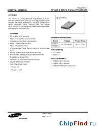 Datasheet KB9223 manufacturer Samsung