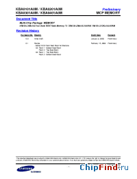 Datasheet KBA0101A0M manufacturer Samsung