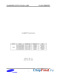 Datasheet KFG1216Q2A-DEB5/B6 manufacturer Samsung