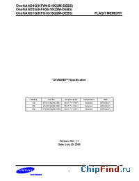 Datasheet KFG4G16Q2M-DIB6 manufacturer Samsung