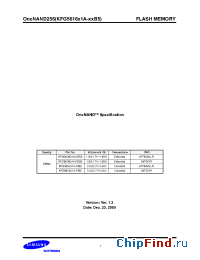 Datasheet KFG5616U1A-PIB5/B6 manufacturer Samsung