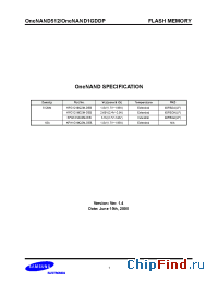 Datasheet KFH1G16U2M-DED manufacturer Samsung