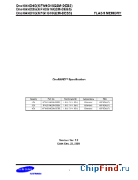 Datasheet KFH2G16Q2M-DEB5/B6 manufacturer Samsung