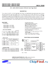 Datasheet KM416C1000CJ manufacturer Samsung
