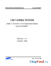 Datasheet KM416RD16AC manufacturer Samsung