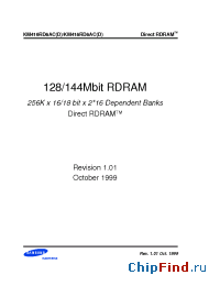 Datasheet KM416RD4D производства Samsung