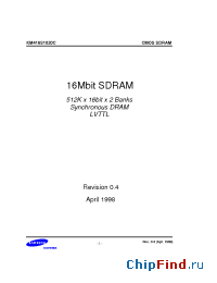 Datasheet KM416S1020CT-FH manufacturer Samsung