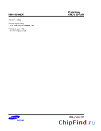 Datasheet KM416S4030CT-8 manufacturer Samsung