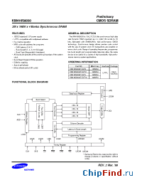 Datasheet KM416S8030 manufacturer Samsung