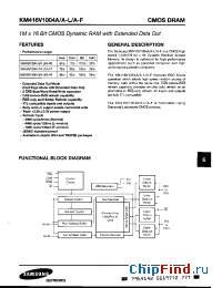 Datasheet KM416V1004A-7 manufacturer Samsung
