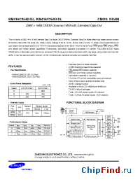Datasheet KM416V254DJ-6 manufacturer Samsung