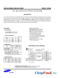 Datasheet KM416V4000B manufacturer Samsung