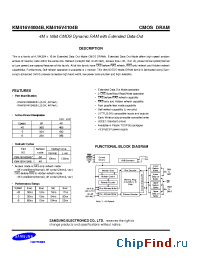 Datasheet KM416V4104B manufacturer Samsung
