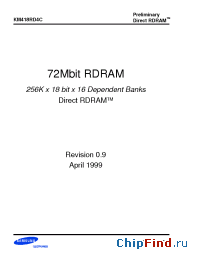 Datasheet KM418RD4C-LbG60 manufacturer Samsung