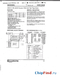 Datasheet KM44C256BL-10 производства Samsung