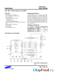 Datasheet KM44S32030 manufacturer Samsung