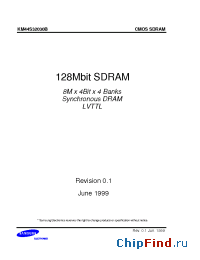 Datasheet KM44S32030BT-G/F8 производства Samsung