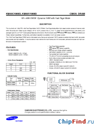 Datasheet KM44V1000D manufacturer Samsung