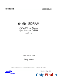 Datasheet KM48S8030DT-G8 производства Samsung