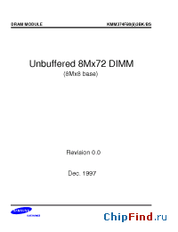 Datasheet KM48V8104BS manufacturer Samsung
