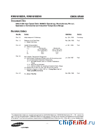 Datasheet KM6161002AI manufacturer Samsung