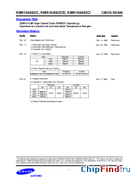 Datasheet KM6164002CE-12 manufacturer Samsung