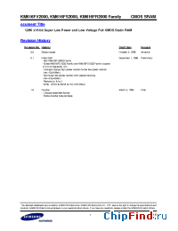 Datasheet KM616FR2000TI-30 производства Samsung