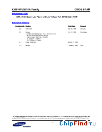 Datasheet KM616FU2010AZI manufacturer Samsung