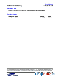 Datasheet KM616FV8110TI производства Samsung