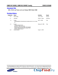 Datasheet KM616V1000BLI-L manufacturer Samsung