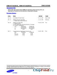 Datasheet KM616V1002B-8 производства Samsung