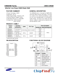 Datasheet KM6264BLGI-10L manufacturer Samsung