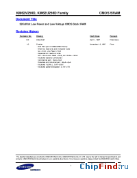 Datasheet KM62V256DLGE производства Samsung