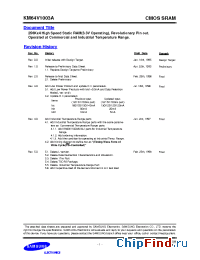 Datasheet KM64V1003A-17 производства Samsung