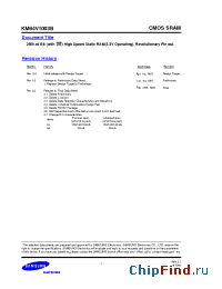 Datasheet KM64V1003BJ производства Samsung