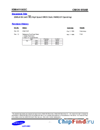 Datasheet KM64V1003C-20 manufacturer Samsung