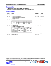 Datasheet KM64V4002CL-15 manufacturer Samsung