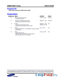 Datasheet KM681000BL-5 производства Samsung