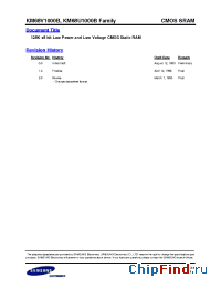 Datasheet KM68U1000BLT-10 manufacturer Samsung