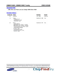 Datasheet KM68U1000CLTE-8 manufacturer Samsung