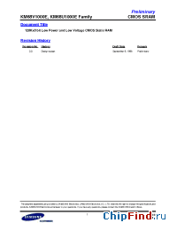 Datasheet KM68U1000ELTI-10L manufacturer Samsung